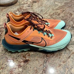 Nike Orange and Teal Running Shoes